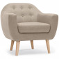 Fauteuil Scandinave Tissu "Lopy" 78cm Beige|Fauteuil / Chauffeuse|Paris Prix