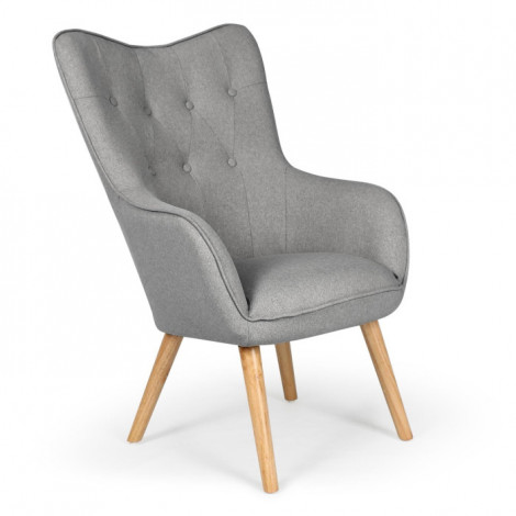 Fauteuil Scandinave "Aimee" 67cm Gris Clair|Fauteuil / Chauffeuse|Paris Prix