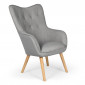 Fauteuil Scandinave "Aimee" 67cm Gris Clair|Fauteuil / Chauffeuse|Paris Prix