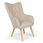 Fauteuil Scandinave "Aimee" 67cm Beige|Fauteuil / Chauffeuse|Paris Prix