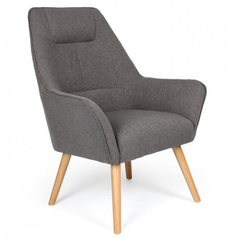 Fauteuil Scandinave "Watson" 101cm Gris|Fauteuil / Chauffeuse|Paris Prix