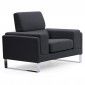Fauteuil en Tissu "Ezekiel" 104cm Noir|Fauteuil / Chauffeuse|Paris Prix