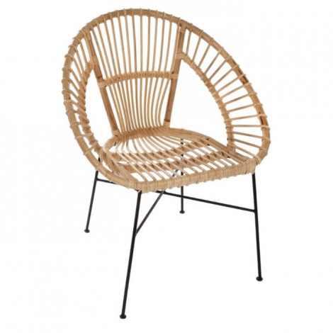 Fauteuil Vintage en Osier "Agathe" 86cm Naturel|Fauteuil / Chauffeuse|Paris Prix