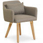 Fauteuil Scandinave "Alan" 70cm Taupe|Fauteuil / Chauffeuse|Paris Prix
