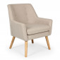 Fauteuil Design en Tissu "Luigi" 85cm Beige|Fauteuil / Chauffeuse|Paris Prix