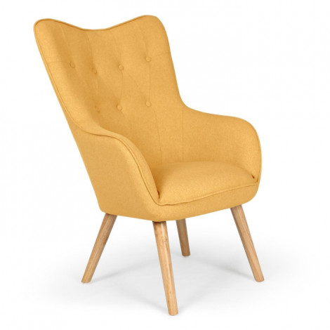 Fauteuil Scandinave "Aimee" 67cm Jaune|Fauteuil / Chauffeuse|Paris Prix