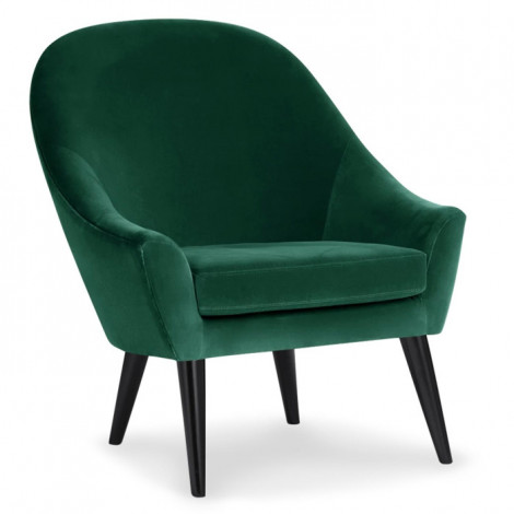 Fauteuil Scandinave Velours "Ulla" 88cm Vert|Fauteuil / Chauffeuse|Paris Prix
