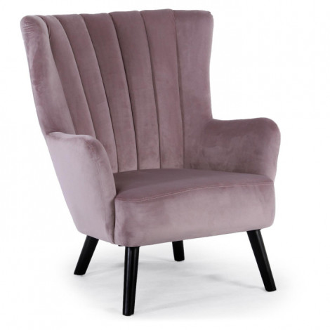 Fauteuil Scandinave Velours "Velvet" 94cm Rose|Fauteuil / Chauffeuse|Paris Prix