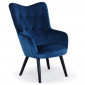 Fauteuil Scandinave Velours "Vianey" 100cm Bleu|Fauteuil / Chauffeuse|Paris Prix