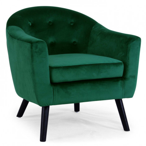 Fauteuil Scandinave Velours "Lopy" 79cm Vert|Fauteuil / Chauffeuse|Paris Prix