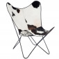 Fauteuil Design Peau de Vache "Papillon" 92cm Noir & Blanc|Fauteuil / Chauffeuse|Paris Prix