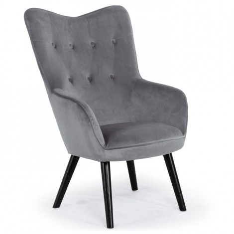 Fauteuil Design en Velours "Artic" 100cm Gris|Fauteuil / Chauffeuse|Paris Prix