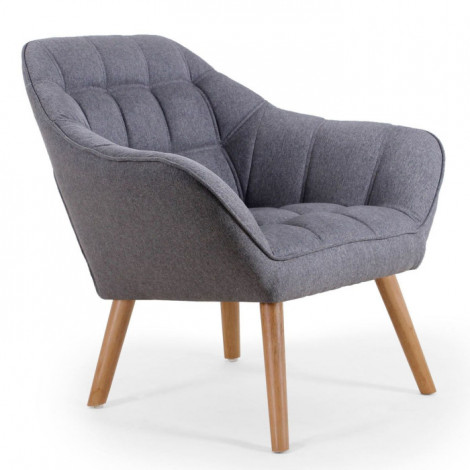 Fauteuil Scandinave Matelassé "Taon" 83cm Gris|Fauteuil / Chauffeuse|Paris Prix