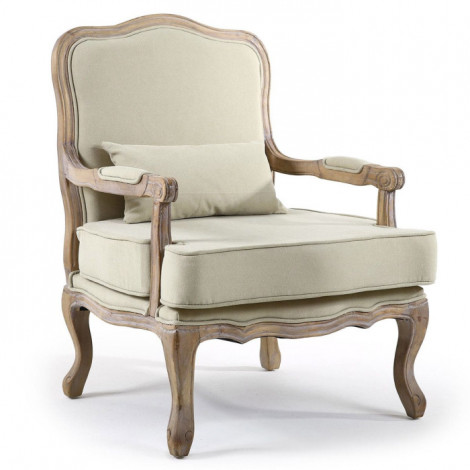 Fauteuil Vintage Louis XV "Esteban" 96cm Beige|Fauteuil / Chauffeuse|Paris Prix
