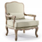 Fauteuil Vintage Louis XV "Esteban" 96cm Beige|Fauteuil / Chauffeuse|Paris Prix