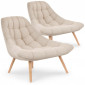 Lot de 2 Fauteuils Scandinaves "Johan" 102cm Beige|Fauteuil / Chauffeuse|Paris Prix