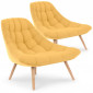 Lot de 2 Fauteuils Scandinaves "Johan" 86cm Jaune|Fauteuil / Chauffeuse|Paris Prix