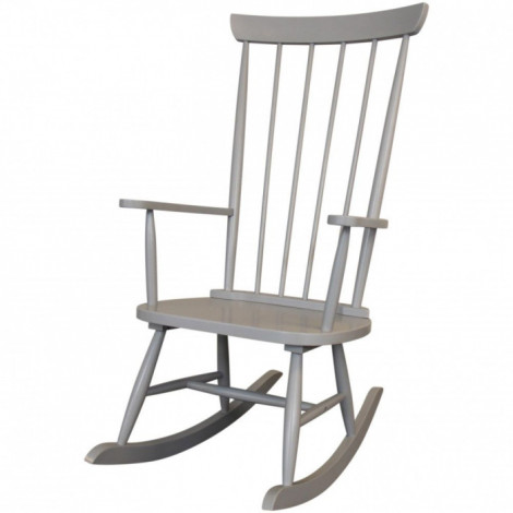 Fauteuil à Bascule en Bois "Rocky" 124cm Gris|Fauteuil / Chauffeuse|Paris Prix