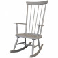 Fauteuil à Bascule en Bois "Rocky" 124cm Gris|Fauteuil / Chauffeuse|Paris Prix