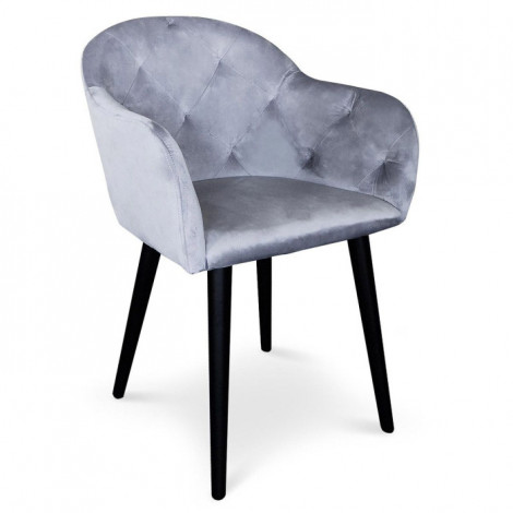 Fauteuil Design en Velours "Glany" 81cm Argent|Fauteuil / Chauffeuse|Paris Prix