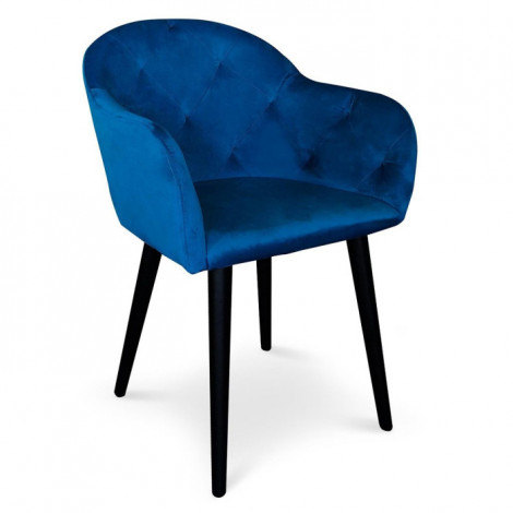 Fauteuil Design en Velours "Glany" 81cm Bleu|Fauteuil / Chauffeuse|Paris Prix