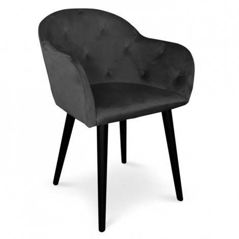 Fauteuil Design en Velours "Glany" 81cm Noir|Fauteuil / Chauffeuse|Paris Prix