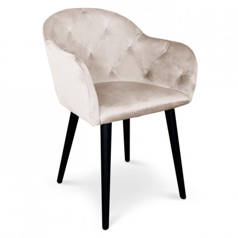 Fauteuil Design en Velours "Glany" 81cm Beige|Fauteuil / Chauffeuse|Paris Prix
