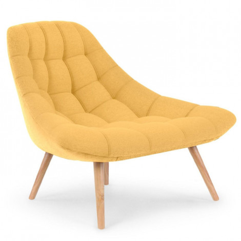 Fauteuil Scandinave en Tissu "Johan" 102cm Jaune|Fauteuil / Chauffeuse|Paris Prix