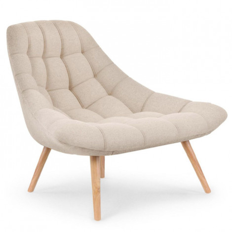 Fauteuil Scandinave en Tissu "Johan" 102cm Beige|Fauteuil / Chauffeuse|Paris Prix
