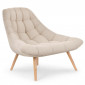 Fauteuil Scandinave en Tissu "Johan" 102cm Beige|Fauteuil / Chauffeuse|Paris Prix