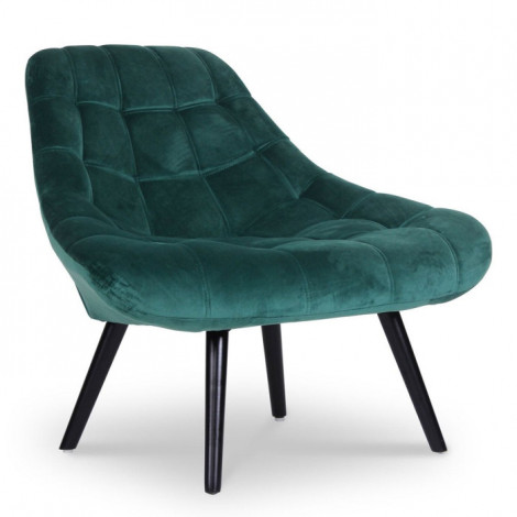 Fauteuil Scandinave en Velours "Johan" 102cm Vert|Fauteuil / Chauffeuse|Paris Prix