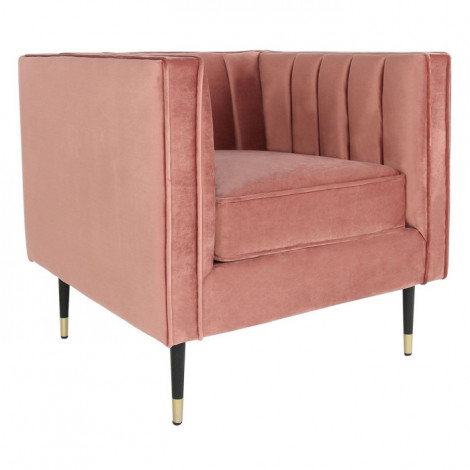 Fauteuil Design en Velours "Goya" 76cm Rose|Fauteuil / Chauffeuse|Paris Prix