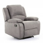 Fauteuil de Relaxation Microfibre "Polo" 96cm Gris|Fauteuil / Chauffeuse|Paris Prix