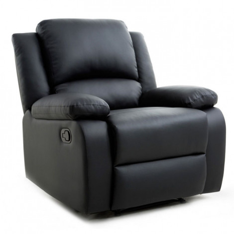 Fauteuil de Relaxation "Polo" 96cm Noir|Fauteuil / Chauffeuse|Paris Prix