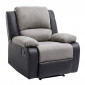 Fauteuil de Relaxation Microfibre "Polo" 96cm Gris & Noir|Fauteuil / Chauffeuse|Paris Prix