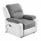 Fauteuil de Relaxation Electrique "Ota" 96cm Blanc & Gris|Fauteuil / Chauffeuse|Paris Prix