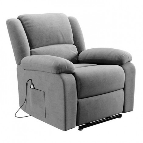 Fauteuil de Relaxation Electrique Microfibre "Ota" 96cm Gris|Fauteuil / Chauffeuse|Paris Prix
