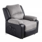 Fauteuil de Relaxation Electrique "Ota" 96cm Noir & Gris|Fauteuil / Chauffeuse|Paris Prix