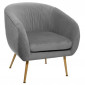 Fauteuil Design en Velours "Solaro" 78cm Gris|Fauteuil / Chauffeuse|Paris Prix
