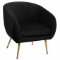 Fauteuil Design en Velours "Solaro" 78cm Noir|Fauteuil / Chauffeuse|Paris Prix