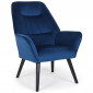 Fauteuil Scandinave en Velours "Xof" 101cm Bleu|Fauteuil / Chauffeuse|Paris Prix