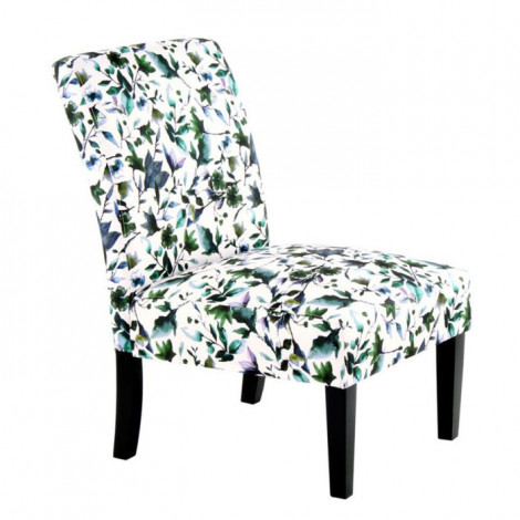 Fauteuil Design Imprimé "Indira" 92cm Beige & Vert|Fauteuil / Chauffeuse|Paris Prix