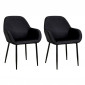 Lot de 2 Fauteuils Design "Giulia" 85cm Noir|Fauteuil / Chauffeuse|Paris Prix