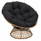 Fauteuil Design "Cancun" 96cm Noir & Naturel|Fauteuil / Chauffeuse|Paris Prix