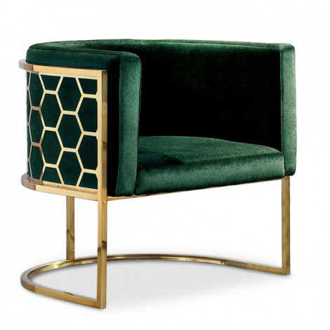 Fauteuil Arrondi Design "Neyho" 75cm Vert|Fauteuil / Chauffeuse|Paris Prix