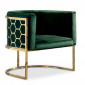 Fauteuil Arrondi Design "Neyho" 75cm Vert|Fauteuil / Chauffeuse|Paris Prix
