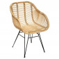 Fauteuil Design en Rotin "Koeta" 85cm Naturel|Fauteuil / Chauffeuse|Paris Prix