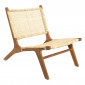 Fauteuil en Teck & Rotin "Timor" 80cm Naturel|Fauteuil / Chauffeuse|Paris Prix