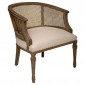 Fauteuil Cannage Design "Cleon" 69cm Lin|Fauteuil / Chauffeuse|Paris Prix