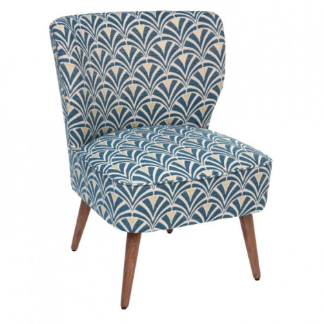 Fauteuil Design à Motifs "Chiara" 80cm Bleu|Fauteuil / Chauffeuse|Paris Prix